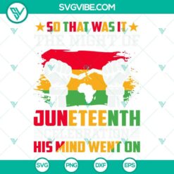 So That Was It The Night Of Juneteenth Celebration His Mind Went