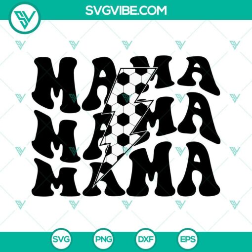 soccer mama lightning bolt svg soccer mom svg retro sports mama svg png dxf eps 4 mockup