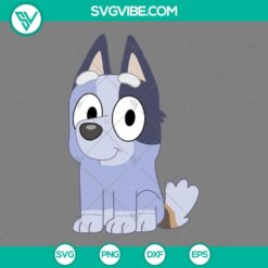 Cartoons, SVG Files, Muffin Bluey SVG Image, Bluey Characters SVG Download, 3