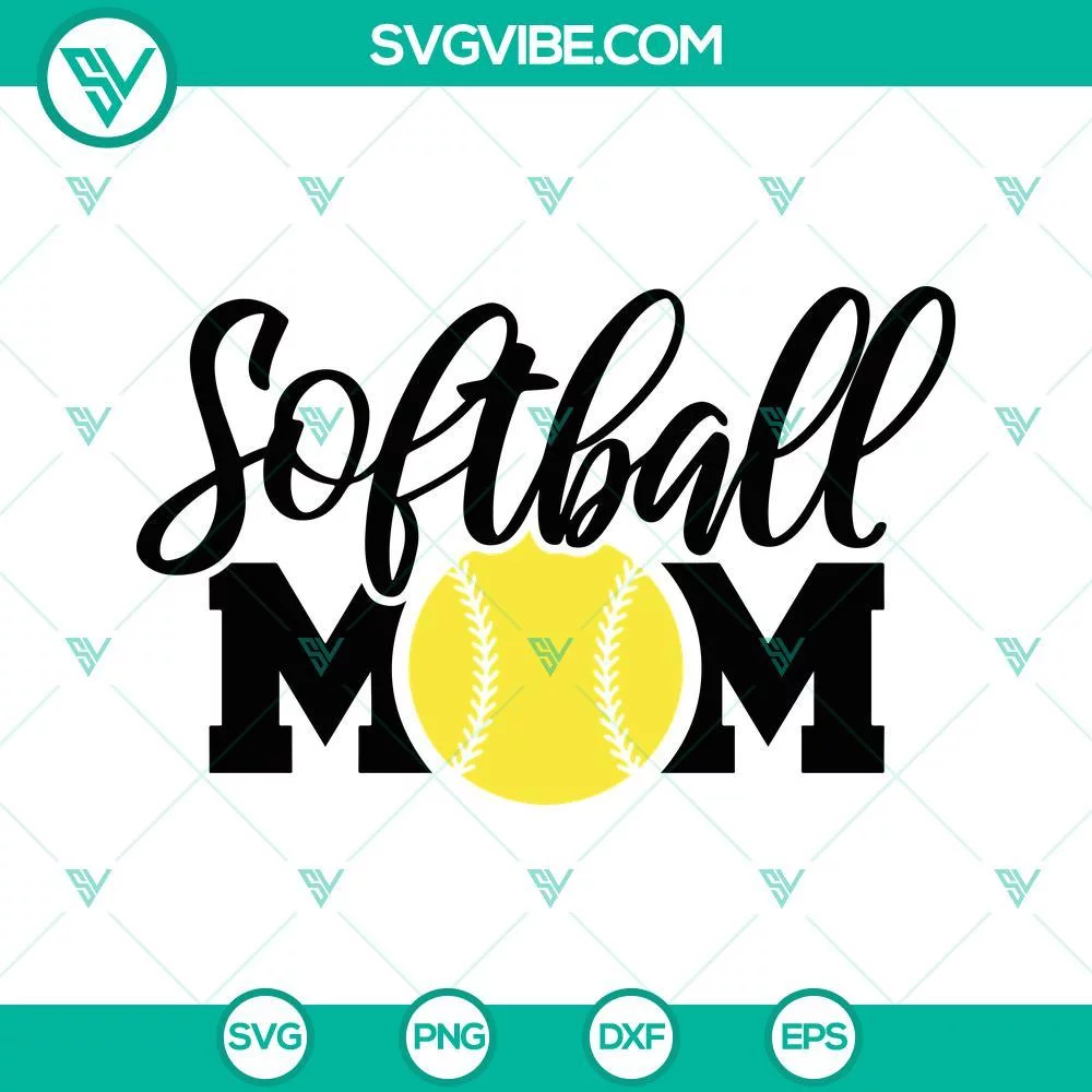 Mothers Day, SVG Files, Softball Mom SVG Download, Softball Mama SVG Files, 1