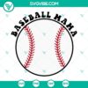 Funny baseball mom SVG design with "Somebody’s Loud Mouth Baseball Mama" text, perfect for baseball moms.