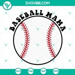 Baseball, Sports, SVG Files, Somebody’s Loud Mouth Baseball Mama SVG Image, 9