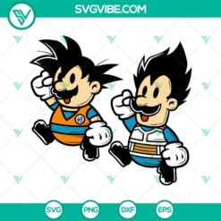 Anime, SVG Files, Son Goku Vegeta Super Mario Bros SVG Files, Dragon Ball SVG 4