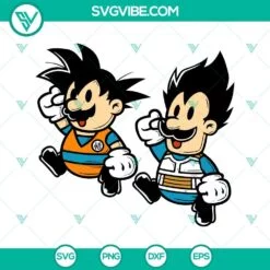 Anime, SVG Files, Son Goku Vegeta Super Mario Bros SVG Files, Dragon Ball SVG 2