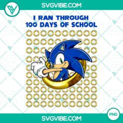 PNG Files, School, Sonic 100th Day of School PNG Files, I Ran Through 100 Days 2