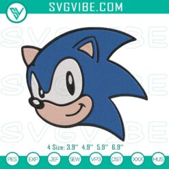 Disney Embroidery Designs, Embroidery Designs, Sonic Head Embroidery Designs, 1