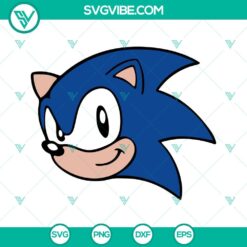 Movies, SVG Files, Sonic Head SVG Image, Sonic The Hedgehog SVG Images PNG DXF 7