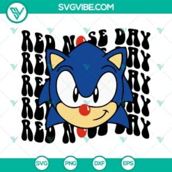 Sonic Red Nose Day SVG Files, Comic Relief SVG Download PNG DXF EPS