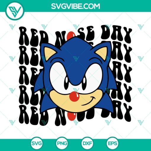 sonic red nose day svg comic relief svg png dxf eps 1 mockup