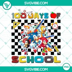 School, PNG Files, Sonic the Hedgehog 100 Days Of School PNG Image File Designs 4