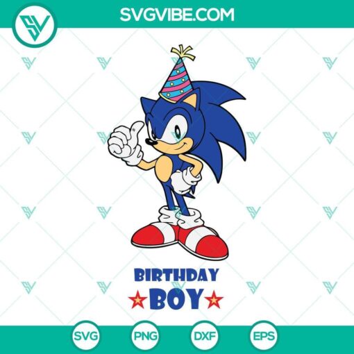 sonic the hedgehog birthday svg sonic svg birthday svg birthday boy svg png dxf eps 1 mockup