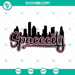 Spacecity Skyline SVG File, Space City SVG Files, Houston Texas SVG Image PNG DXF