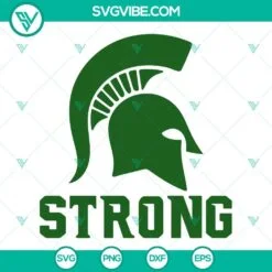 Sports, SVG Files, Spartan Strong Heart SVG Image, Michigan State University 3