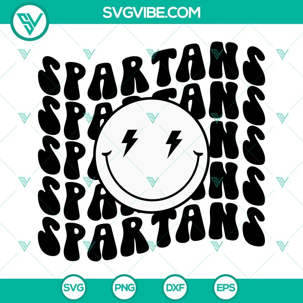 Sports, SVG Files, Spartans SVG Files, Spartans Smiley SVG Image, Spartans 1