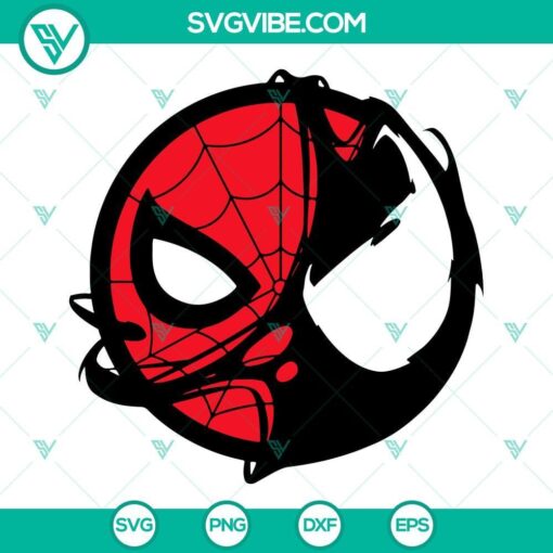 spider man and venom face svg marvel svg png dxf eps files 9 mockup