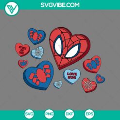 Movies, SVG Files, Valentine's Day, Spider Man Heart Candy Valentine SVG Files 12