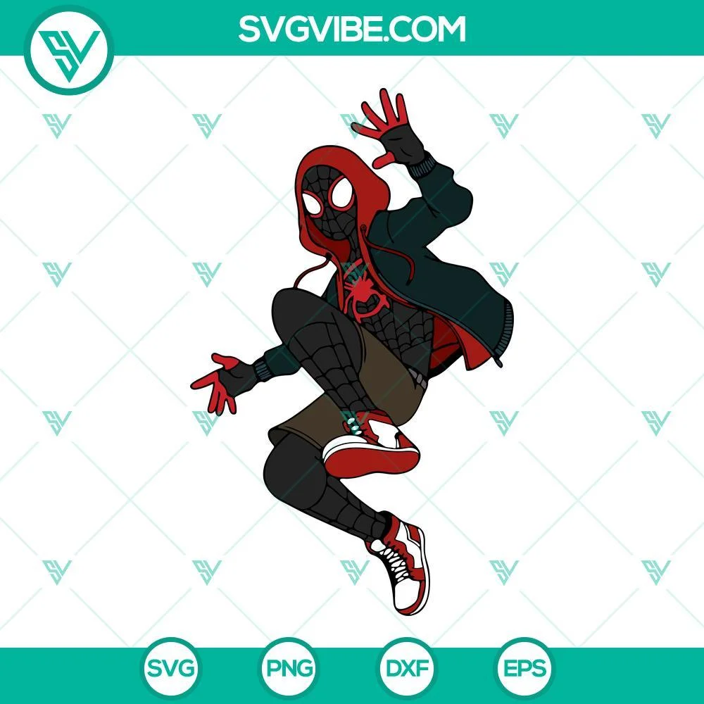 Movies, SVG Files, Spider Man Miles Morales SVG Files, Marvels Spider Man SVG 1