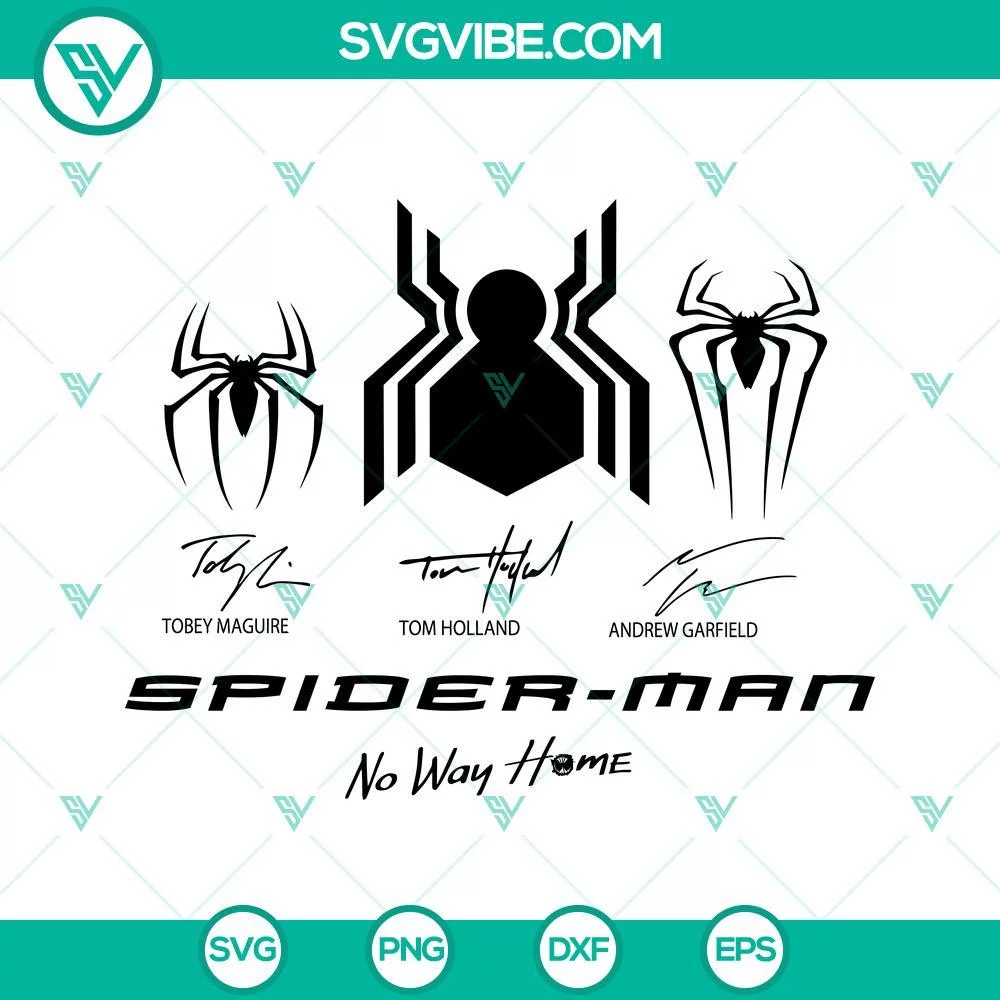 Movies, SVG Files, Spider Man No Way Home SVG Download, Marvel Avengers SVG 1