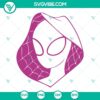 Spider Woman SVG design with Spider Gwen head, PNG and DXF files for download.