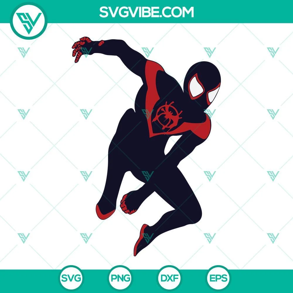 Movies, SVG Files, Spiderman SVG Files, Miles Morales SVG File, Spider Man SVG 1