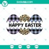 Split Easter Egg SVG with leopard and buffalo patterns for Happy Easter celebration. Perfect SVG files download for craft projects.