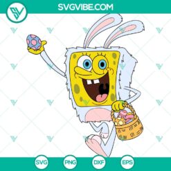 Disney, Easter, SVG Files, Spongebob Easter SVG Download, Bunny Spongebob 23