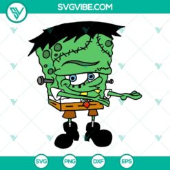 Cartoons, Halloween, SVG Files, Spongebob Frankenstein SVG Files, Horror Scary 7