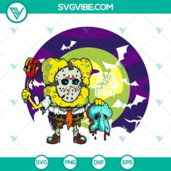 Disney, Halloween, SVG Files, SpongeBob Jason Voorhee Halloween SVG Images, 24