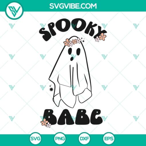 spooky babe cute ghost svg autumn svg halloween svg ghost svg 4 mockup