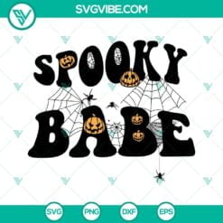 Halloween, SVG Files, Spooky Babe Halloween SVG File PNG DXF EPS Digital Design 4