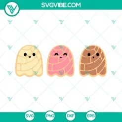 Halloween, SVG Files, Spooky Conchas Ghost SVG Images, Mexican Conchas Ghost 2