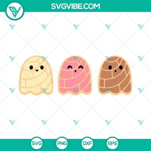 spooky conchas ghost svg mexican conchas ghost halloween svg pan dulce svg 4 mockup