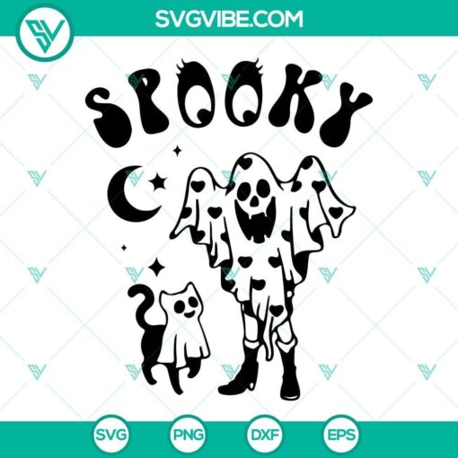 spooky ghost svg bundle ghost girl svg ghost cat svg cat mom svg halloween svg 2 mockup