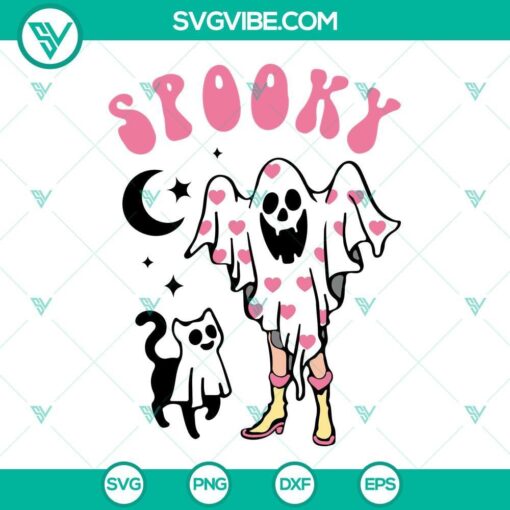 spooky ghost svg bundle ghost girl svg ghost cat svg cat mom svg halloween svg 9 mockup