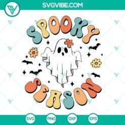 Halloween, SVG Files, Spooky Season Cute Ghost SVG Files, Happy Halloween SVG 3