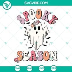 Halloween, SVG Files, Spooky Season Ghost Flower SVG Download, Fall SVG Images, 10