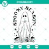 Spooky Season Halloween Ghost SVG cut file for Cricut, PNG, DXF, EPS formats. Perfect for Halloween crafts and decorations.