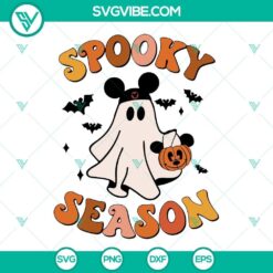 Spooky Season Mickey Ghost Halloween SVG Image PNG DXF EPS Cut Files