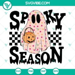 Halloween, SVG Files, Spooky Season SVG Download, Boo Ghost SVG Images, 4