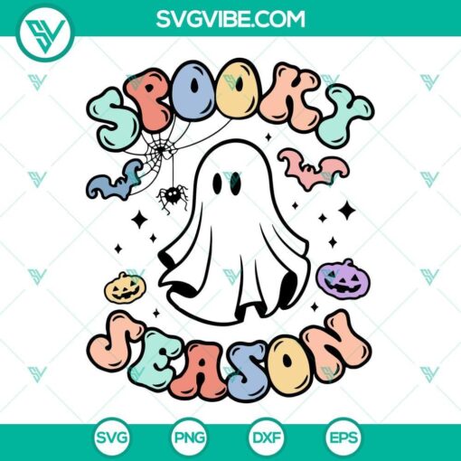 spooky season svg cut file fall season svg ghost halloween svg 5 mockup