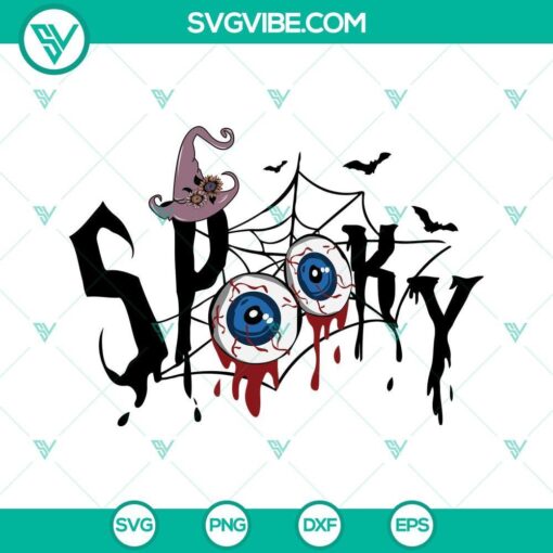 spooky svg horror spooky halloween svg png dxf eps cut files for cricut silhouette 8 mockup