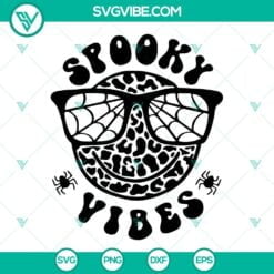 Halloween, SVG Files, Spooky Vibes SVG Files Bundle, Smile Sunglasses Happy 9