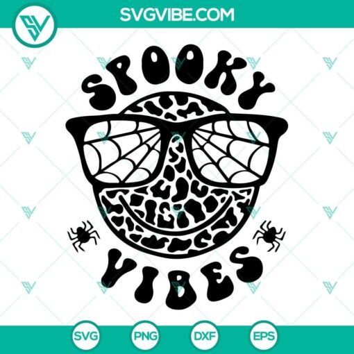 spooky vibes svg bundle smile sunglasses happy halloween svg png dxf eps cricut silhouette 1 mockup