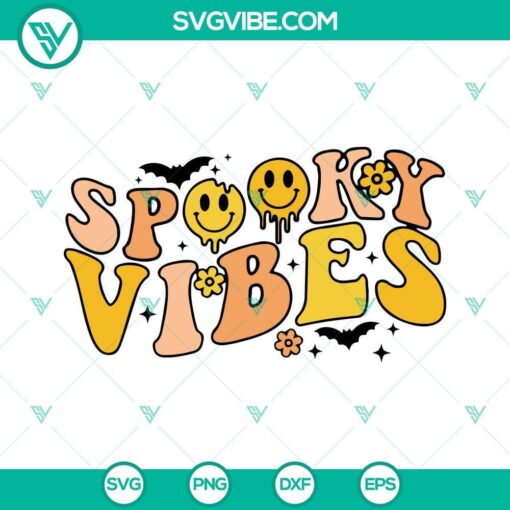 spooky vibes svg halloween spooky season svg halloween shirt svg 3 mockup