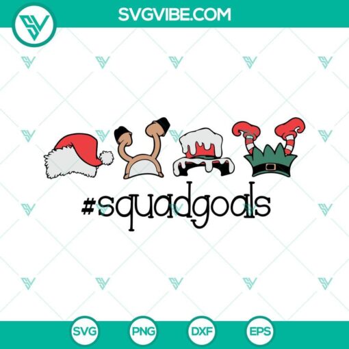 squad goals christmas svg dxf eps png cricut silhouette vector clipart 2 mockup