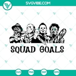 Halloween, SVG Files, Squad Goals Halloween SVG Files, Horror Characters SVG 9