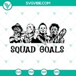 Halloween, SVG Files, Squad Goals Halloween SVG Files, Horror Characters SVG 2