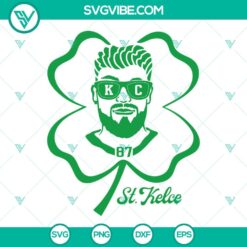 Football, Sports, St Patrick's Day, SVG Files, St Kelce SVG Download, Travis 3