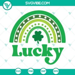 st patrick s day rainbow svg bundle shamrock rainbow svg lucky irish svg png dxf eps files 6 mockup