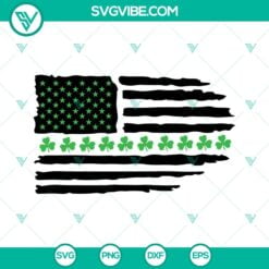 American, St Patrick's Day, SVG Files, St Patricks Day American Flag SVG Image, 19